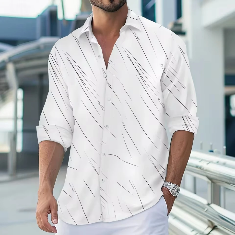 Autumn men's fashion casual shirt Excellent quality trend printed hot gold line casual slim lapel long-sleeved shirt
Autumn men's fashion casual shirt Excellent quality trend printed hot gold line casual slim lapel long-sleeved shirt