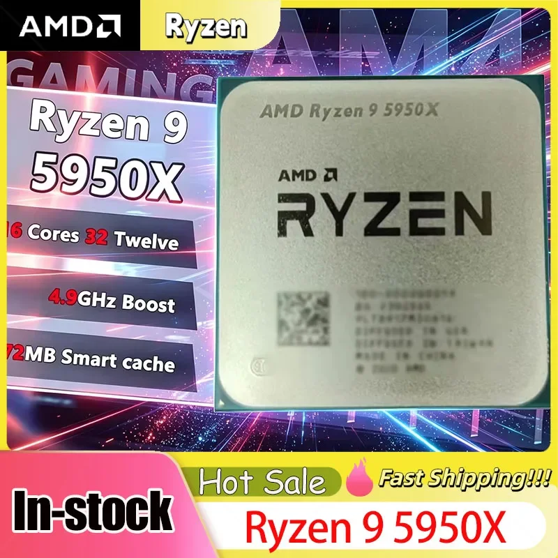 AMD Ryzen 9 5950X R9 5950X AM4 Zen3 Vermeer 16C32T Base3.4GHz Up To4.9GHz 72MB L3 105W DDR4 Gaming CPU Bulk No Box
AMD Ryzen 9 5950X R9 5950X AM4 Zen3 Vermeer 16C32T Base3.4GHz Up To4.9GHz 72MB L3 105W DDR4 Gaming CPU Bulk No Box