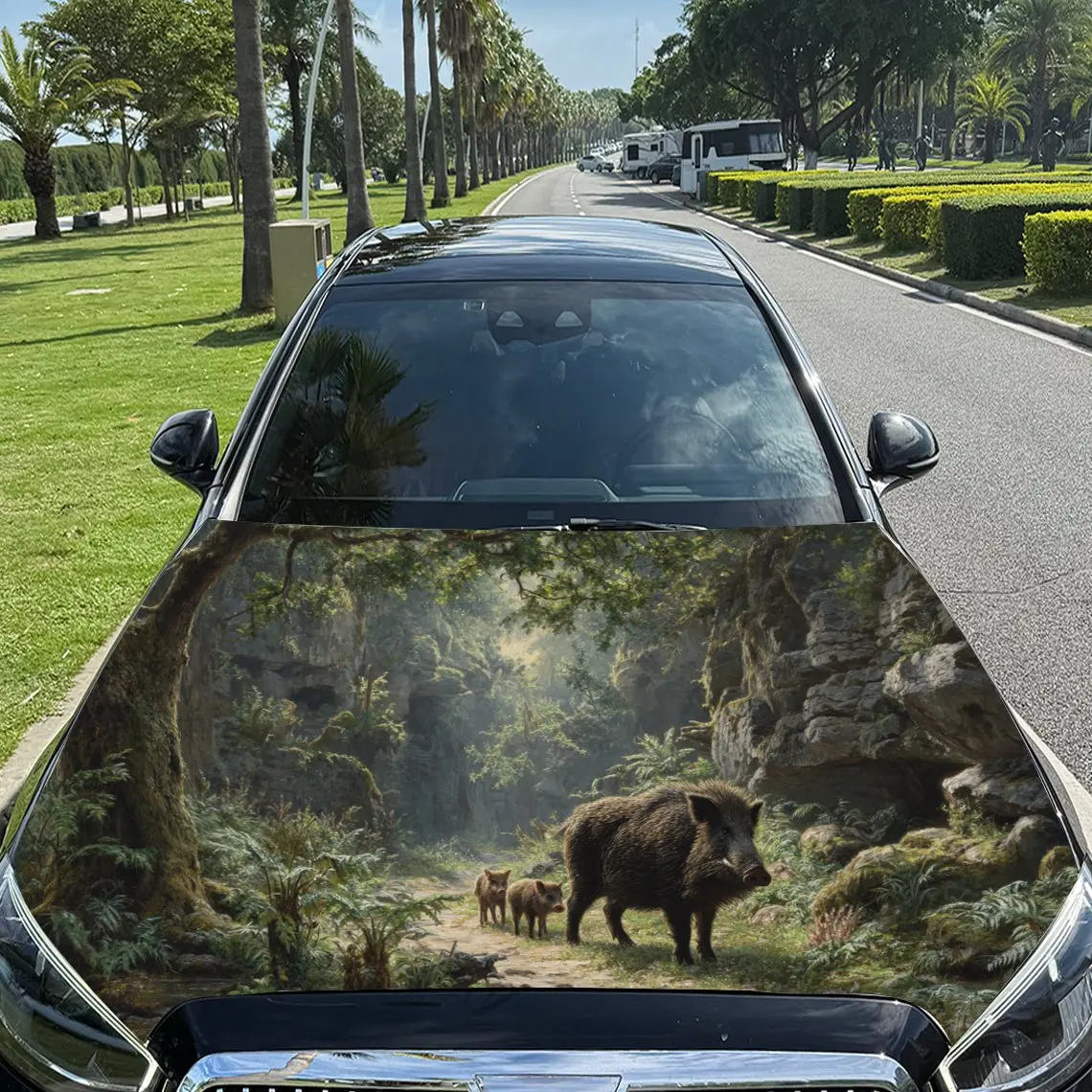 A Family Of Wild Boars In The Forest Car Hood Protection Stickers, Car Decoration Vinyl Packaging Stickers, Can Be Used For Deco
A Family Of Wild Boars In The Forest Car Hood Protection Stickers, Car Decoration Vinyl Packaging Stickers, Can Be Used For Deco