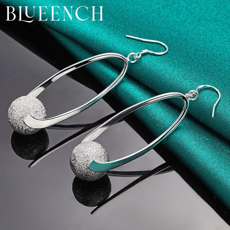 Blueench 925 Sterling Silver Ring Frosted Round Ball Earrings Suitable For Ladies Proposal Wedding Party Fashion Jewelry
Blueench 925 Sterling Silver Ring Frosted Round Ball Earrings Suitable For Ladies Proposal Wedding Party Fashion Jewelry