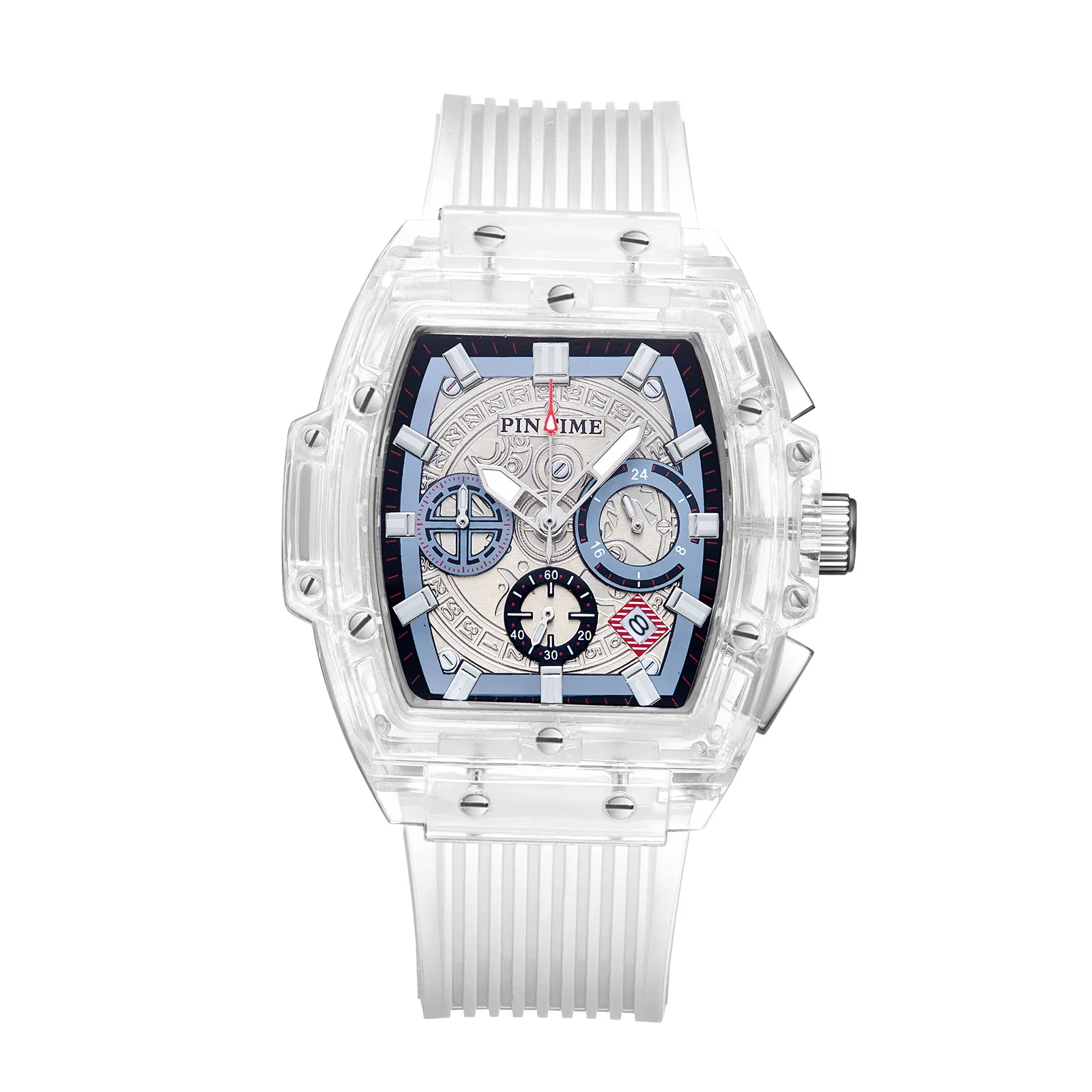 Fashion Sports Watch Men Transparent Plastic Unisex Quartz Mens Watches White Designer Luxury Relogio Masculino
Fashion Sports Watch Men Transparent Plastic Unisex Quartz Mens Watches White Designer Luxury Relogio Masculino