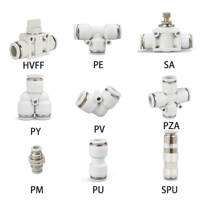Air Pipe Hose White Fitting Pneumatic Fitting Premium Push Connectors
Air Pipe Hose White Fitting Pneumatic Fitting Premium Push Connectors