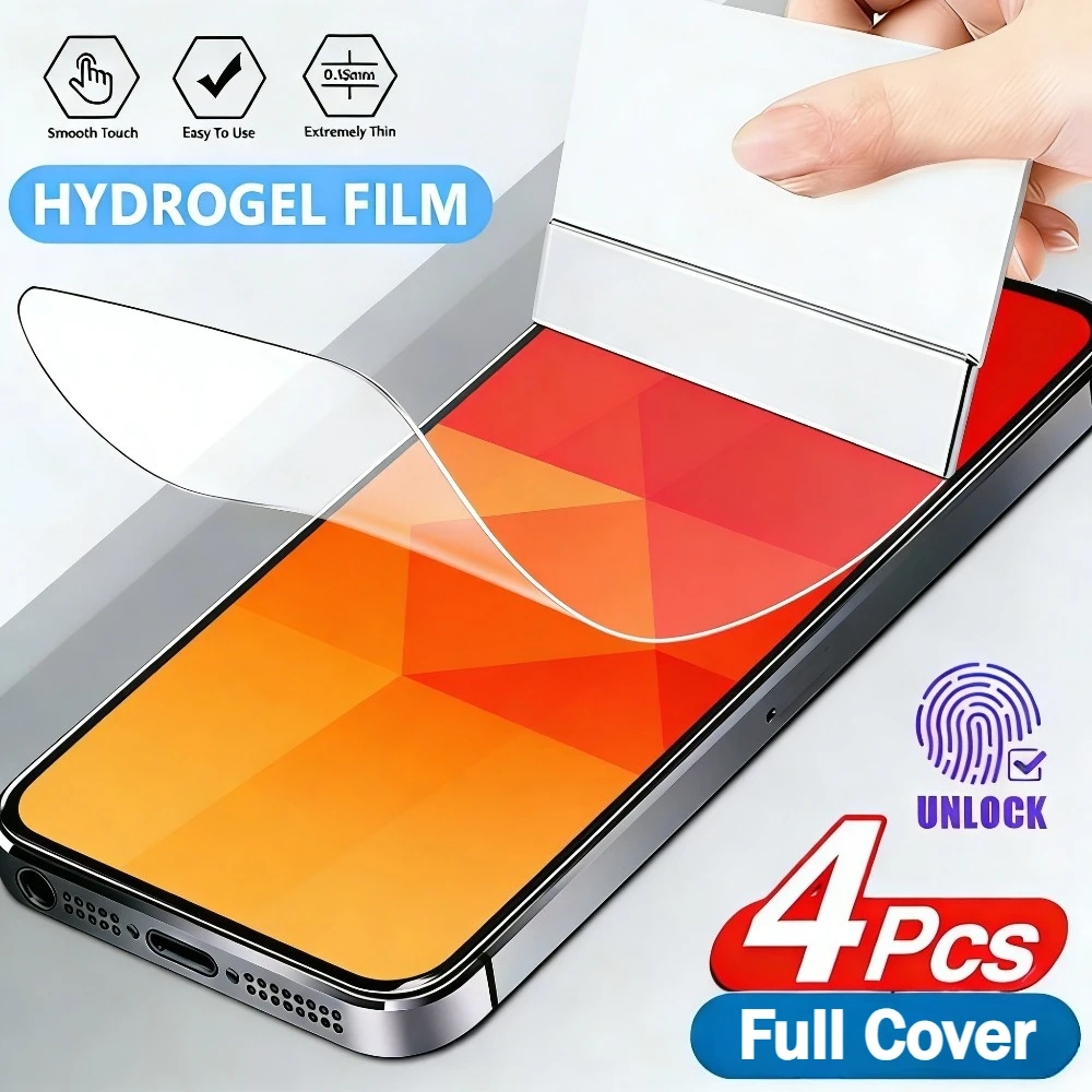 4Pcs Full Cover Hydrogel Film for iPhone 17 16 15 14 13 Pro Max Air 17e 16e 15 14 Plus 12 11 Pro Anti-Scratch Screen Protector
4Pcs Full Cover Hydrogel Film for iPhone 17 16 15 14 13 Pro Max Air 17e 16e 15 14 Plus 12 11 Pro Anti-Scratch Screen Protector