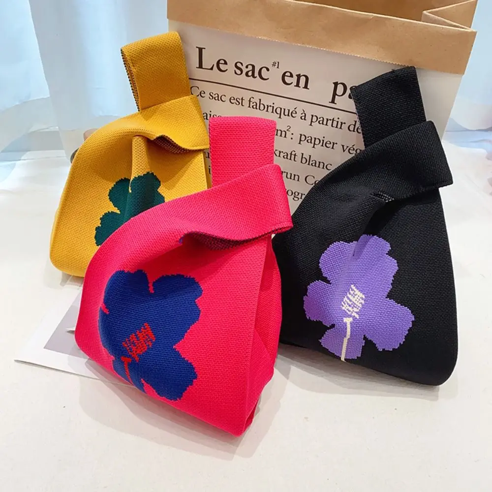Handmade Flower Pattern Knitted Handbag Knit Handbag Wrist Bag Knot Tote Bag Reusable Shopping Bags
Handmade Flower Pattern Knitted Handbag Knit Handbag Wrist Bag Knot Tote Bag Reusable Shopping Bags