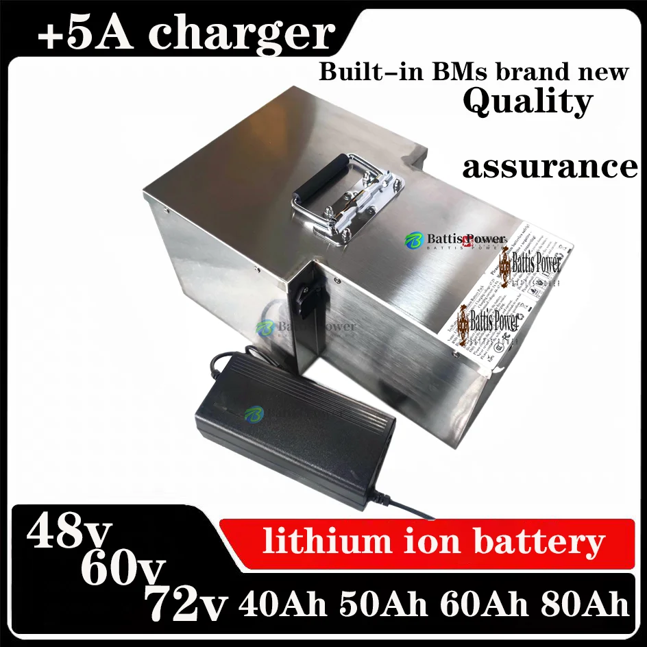 48v 60v 72v 40ah 50ah 60ah 80ah lithium ion battery for 48v 60v 72v two three wheels electric vehicles+5A charger
48v 60v 72v 40ah 50ah 60ah 80ah lithium ion battery for 48v 60v 72v two three wheels electric vehicles+5A charger