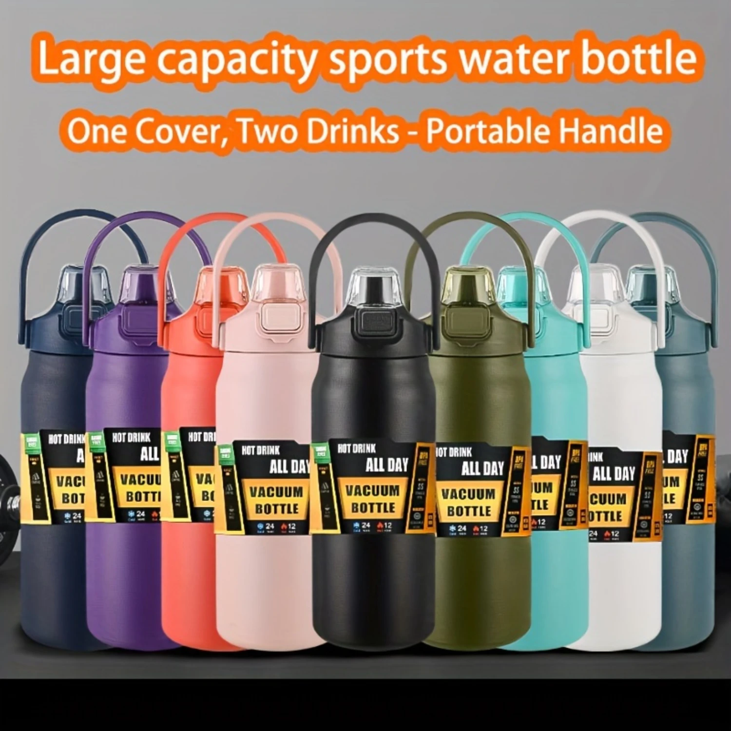 1pc, Large Vacuum Flask, 304 Stainless Steel Insulated Sports Water Bottles, Travel Thermal Cups, For Hot And Cold Beverages, Su
1pc, Large Vacuum Flask, 304 Stainless Steel Insulated Sports Water Bottles, Travel Thermal Cups, For Hot And Cold Beverages, Su