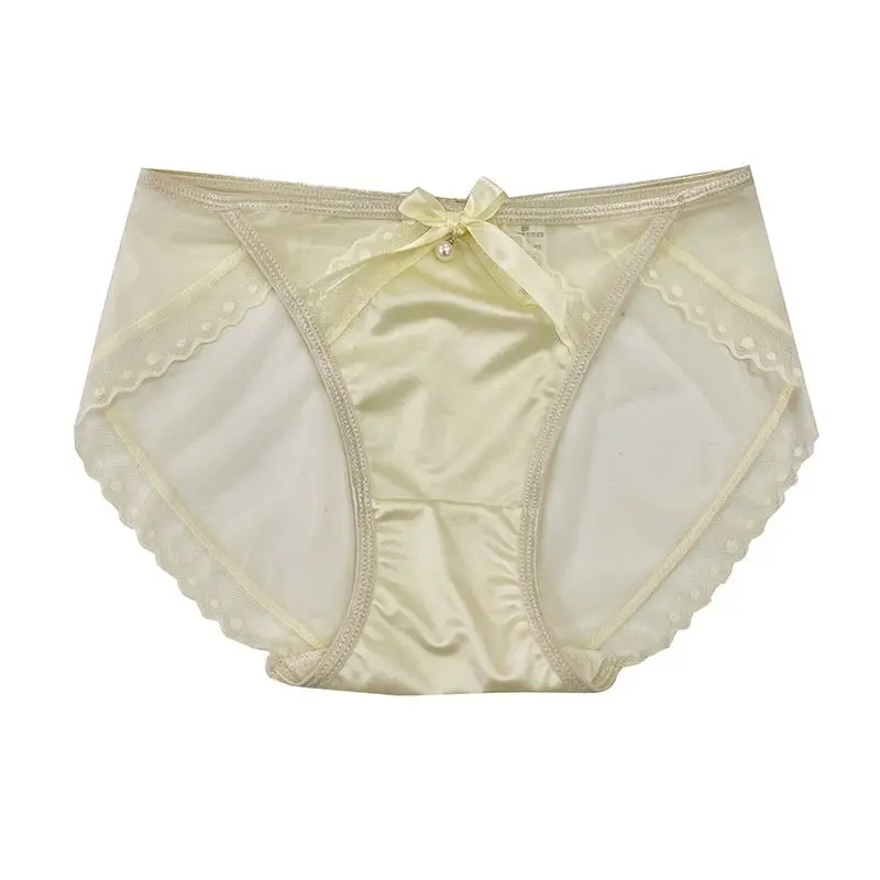 Sweet Satin Women Panties Mid-waist Underwear Cotton Crotch Lingerie Lace Pants Breathable Quick-drying Shorts Mesh Sexy Briefs
Sweet Satin Women Panties Mid-waist Underwear Cotton Crotch Lingerie Lace Pants Breathable Quick-drying Shorts Mesh Sexy Briefs