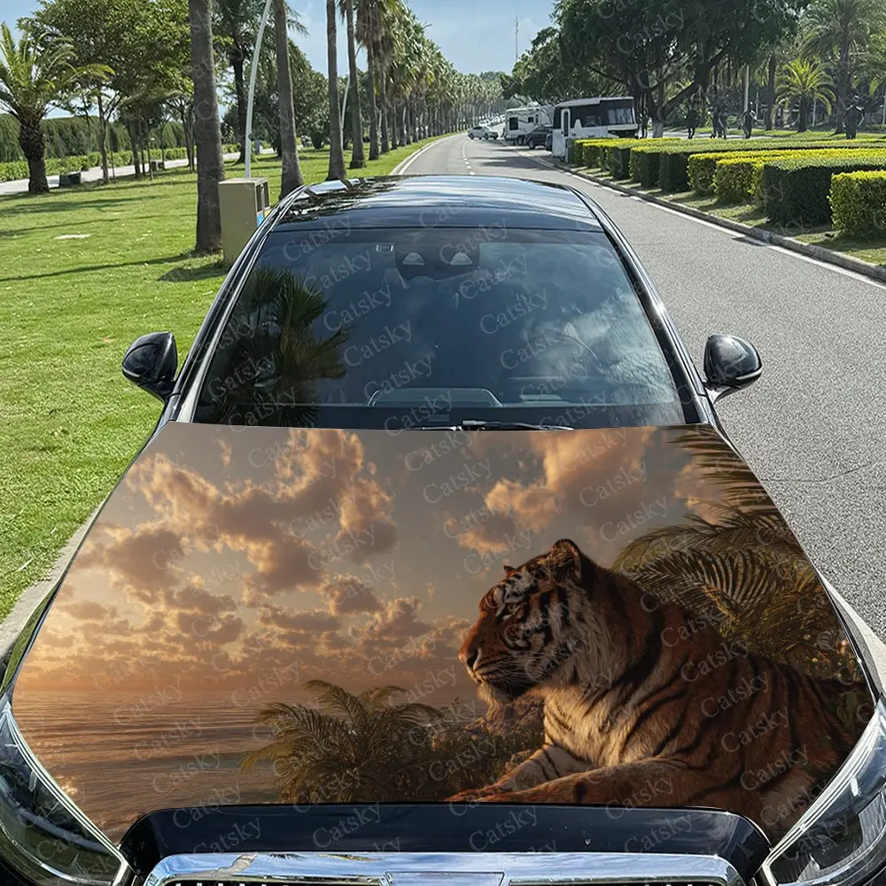 Majestic Tiger in Golden Sunset Landscape Car Hood Stickers - Self-Adhesive, Waterproof and Durable Vinyl Wrap, Decorate And Pro
Majestic Tiger in Golden Sunset Landscape Car Hood Stickers - Self-Adhesive, Waterproof and Durable Vinyl Wrap, Decorate And Pro