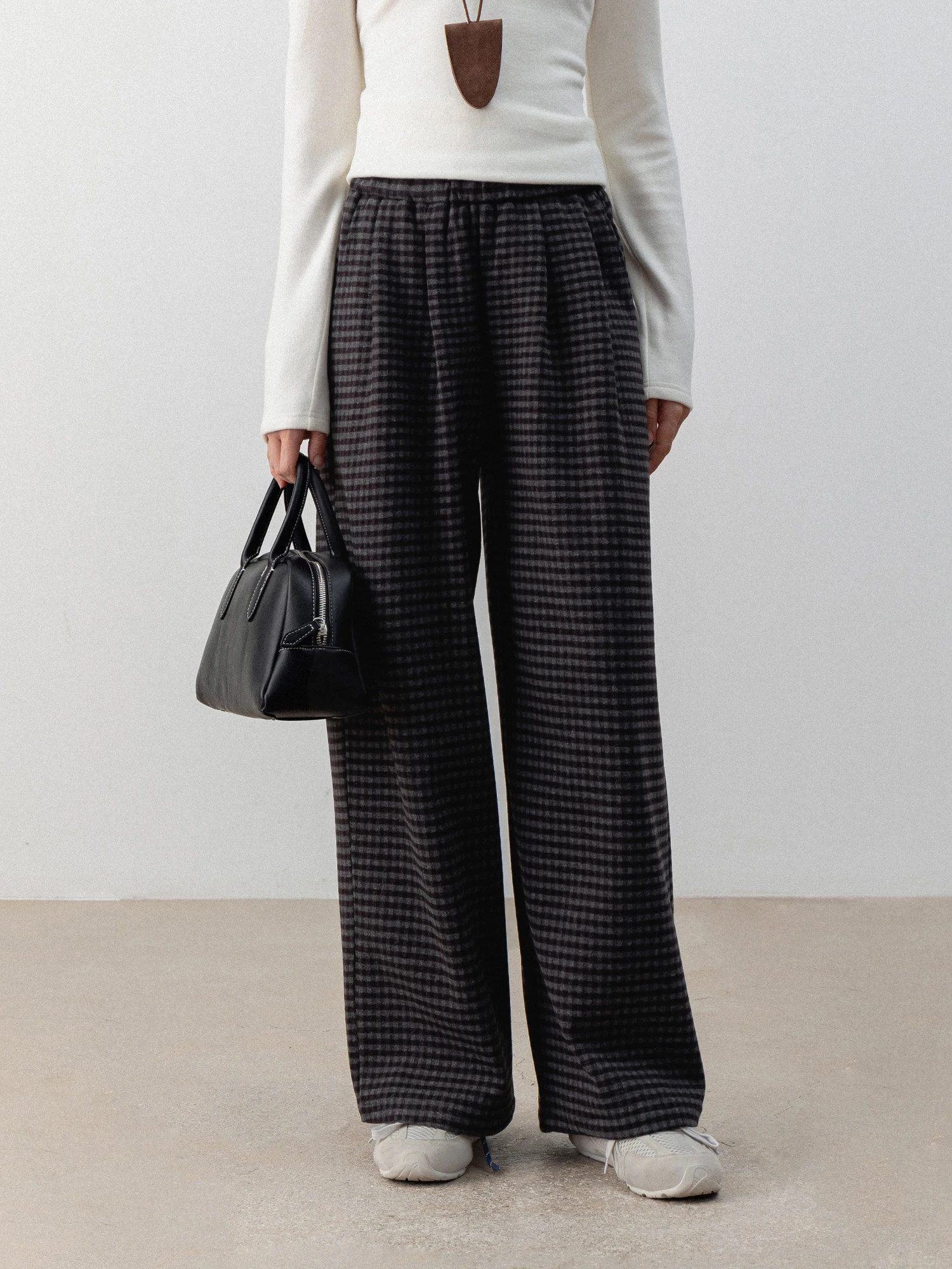 EGGKA Elastic Waist Plaid Brushed Casual Pants Loose Versatile Straight Leg Slimming Long Trousers Women's Fashion Polyester ...
EGGKA Elastic Waist Plaid Brushed Casual Pants Loose Versatile Straight Leg Slimming Long Trousers Women's Fashion Polyester ...