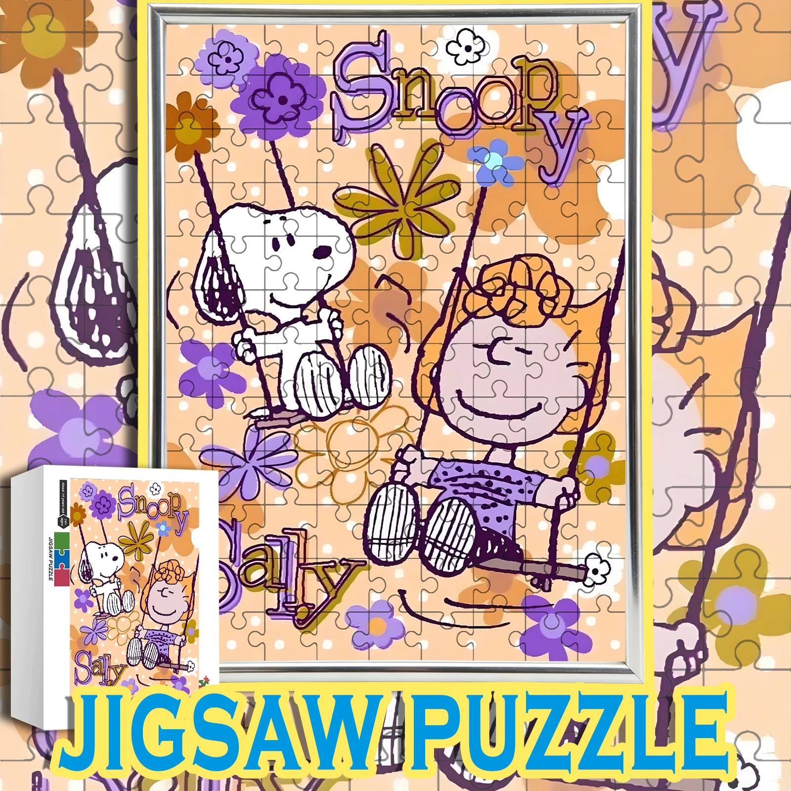 Snoopy & Sally Brown on Swings Whimsical Floral Style Wooden Jigsaw Puzzle 108/200/300/500/1000pcs Color Box
Snoopy & Sally Brown on Swings Whimsical Floral Style Wooden Jigsaw Puzzle 108/200/300/500/1000pcs Color Box