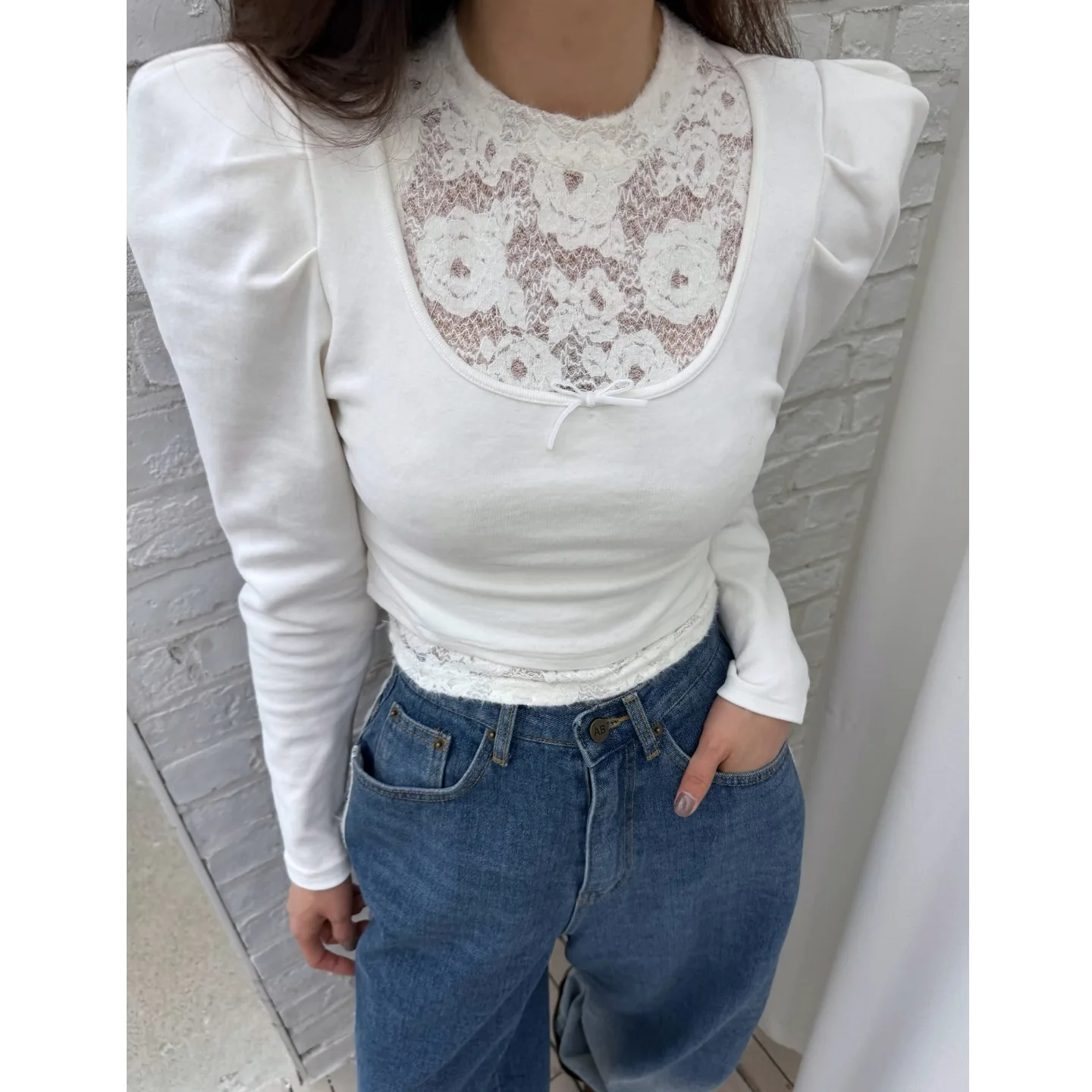 Faionable Korean Sle Print Bubble Sve Top Women's Autumn Winter Spring Casual Versatile Fake Two-Piece T-irt
Faionable Korean Sle Print Bubble Sve Top Women's Autumn Winter Spring Casual Versatile Fake Two-Piece T-irt