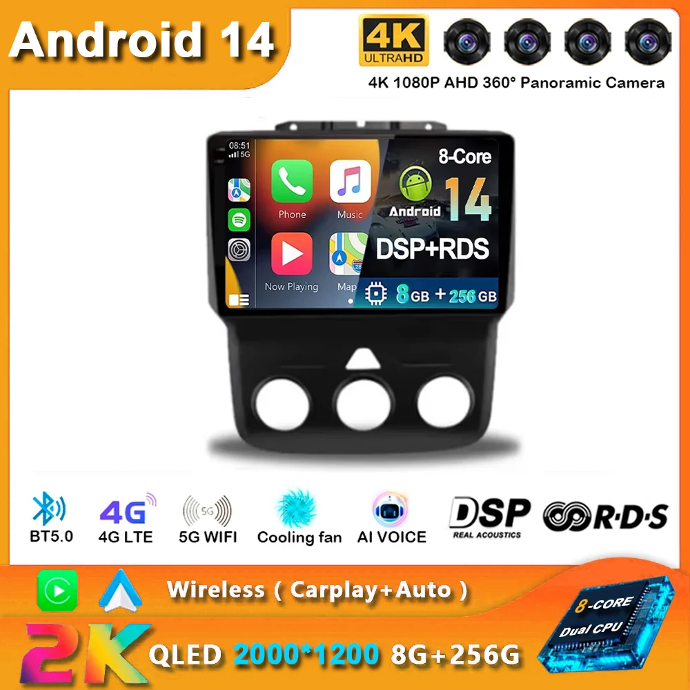 9 inch Android 14 Car Radio For Dodge Ram 1500 2500 3500 (2013-2018) Manual AC Stereo Head Unit Navigation Carplay Touchscreen
9 inch Android 14 Car Radio For Dodge Ram 1500 2500 3500 (2013-2018) Manual AC Stereo Head Unit Navigation Carplay Touchscreen