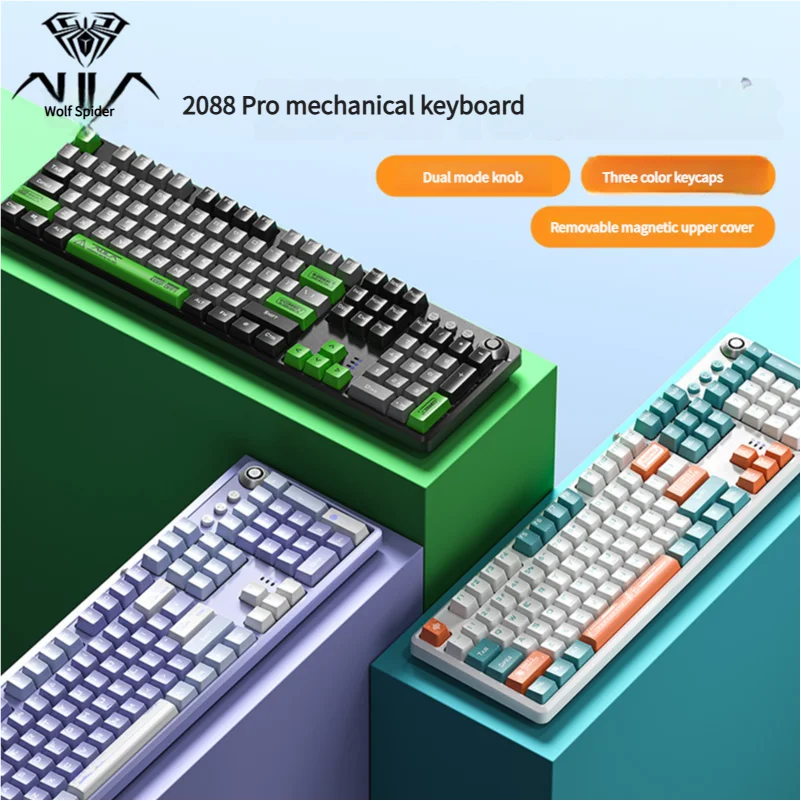 F2088Pro Aula Mechanical Gaming Keyboard Clicky Blue Switches, LED Rainbow Backlit Full Size USB Wired Keyboard for Windows Mac
F2088Pro Aula Mechanical Gaming Keyboard Clicky Blue Switches, LED Rainbow Backlit Full Size USB Wired Keyboard for Windows Mac