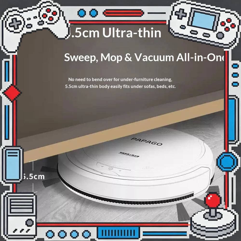 PapaGo P50 Robot Vacuum Cleaner Sweeping Suction Dragging Intelligent obstacle recognition Sweeping Robot Vacuum Hair suction
PapaGo P50 Robot Vacuum Cleaner Sweeping Suction Dragging Intelligent obstacle recognition Sweeping Robot Vacuum Hair suction