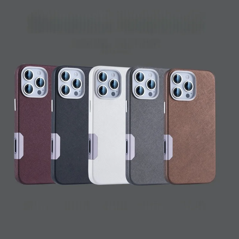 Кожаный чехол для телефона с кнопкой Active Touch камеры MagSafe Crossgrain для iPhone 16 Pro Max, защитный жесткий чехол с металлическим объективом
Кожаный чехол для телефона с кнопкой Active Touch камеры MagSafe Crossgrain для iPhone 16 Pro Max, защитный жесткий чехол с металлическим объективом