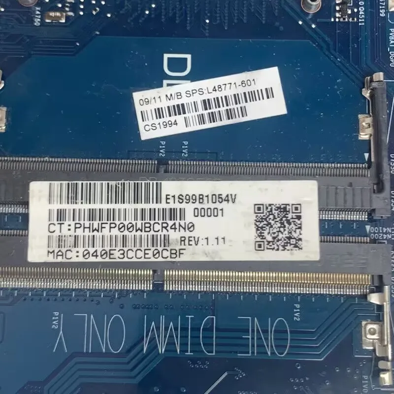 L48771-001 L48771-501 L48771-601 For HP 17-BY With SRFFW I7-8565U CPU 6050A3022701-MB-A01(A1) Laptop Motherboard 100%Tested Good
L48771-001 L48771-501 L48771-601 For HP 17-BY With SRFFW I7-8565U CPU 6050A3022701-MB-A01(A1) Laptop Motherboard 100%Tested Good