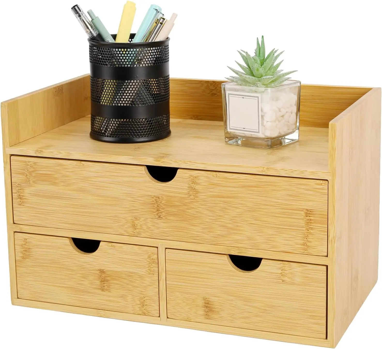 Bamboo Desk Organizer with 3 Drawers, No Assembly Required for Home Office Storage
Bamboo Desk Organizer with 3 Drawers, No Assembly Required for Home Office Storage