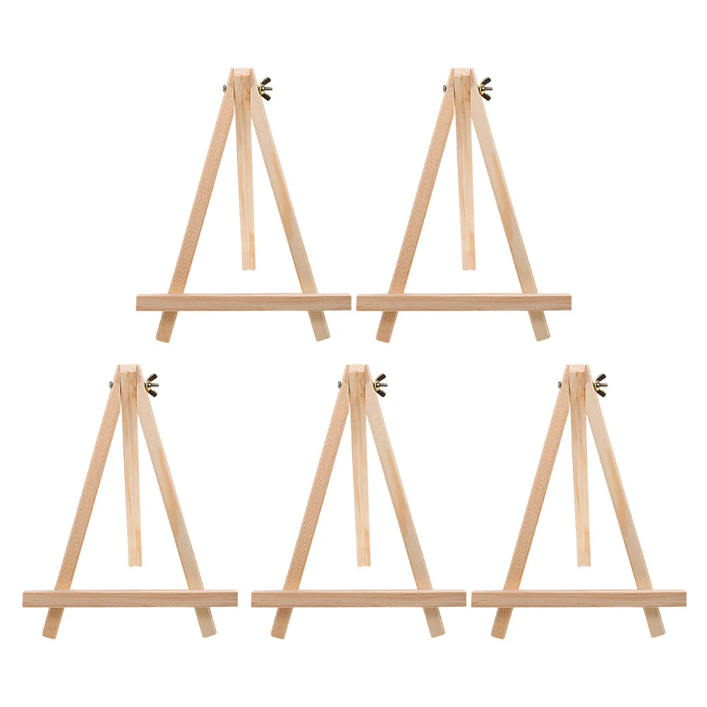 5Pcs Wooden Tripod Easel Small Desktop Painting Stand Adjustable Art Display Rack for Photos Canvases Postcards Business Signs
5Pcs Wooden Tripod Easel Small Desktop Painting Stand Adjustable Art Display Rack for Photos Canvases Postcards Business Signs