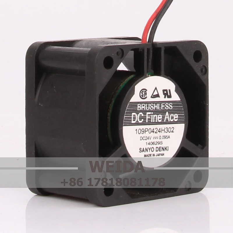 Cooling Fan SANYO 109P0424H302 0.095A DC 24V EC AC 4cm 4028 Dual Ball Bearing 2Wire Inverter Industrial Centrifugal
Cooling Fan SANYO 109P0424H302 0.095A DC 24V EC AC 4cm 4028 Dual Ball Bearing 2Wire Inverter Industrial Centrifugal