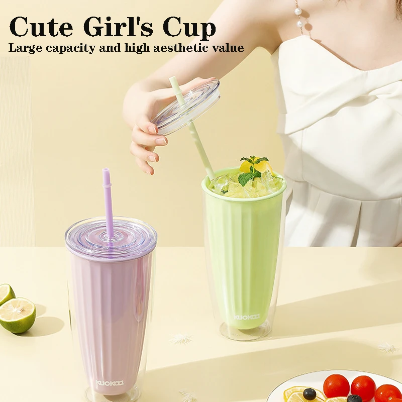 720ml Water Cup Summer Student Gift Cute Double Layer Plastic Straw Cup Student Water Cup With Large Capacity And Large Value
720ml Water Cup Summer Student Gift Cute Double Layer Plastic Straw Cup Student Water Cup With Large Capacity And Large Value
