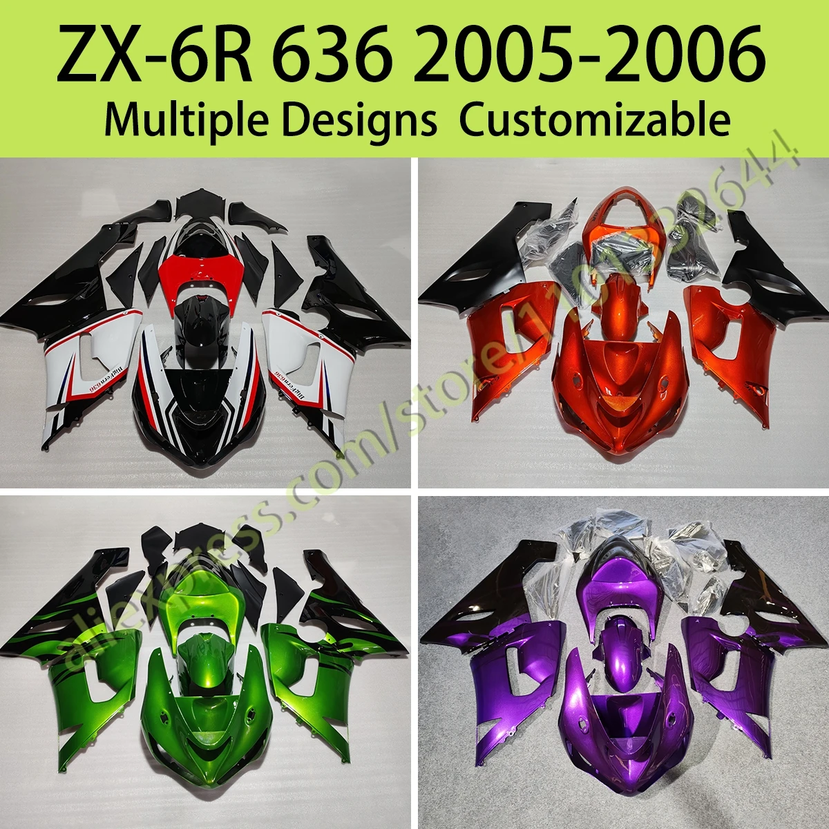 Комплект крутых обтекателей для мотоцикла Kawasaki ZX 6R 636 2005 2006, обтекатели из АБС-пластика, комплект обтекателя кузова ZX6R 05 06, задняя крышка
Комплект крутых обтекателей для мотоцикла Kawasaki ZX 6R 636 2005 2006, обтекатели из АБС-пластика, комплект обтекателя кузова ZX6R 05 06, задняя крышка