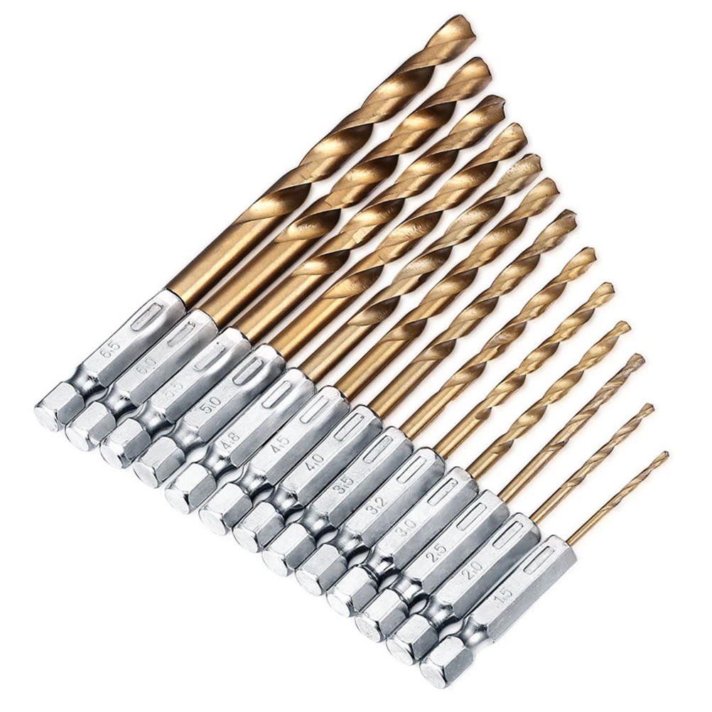 2Sets Drill Bit Set Titanium Coated Hss 13 Sizes for Wood Metal Plastic Aluminum Copper DIY Use Drill Bit
2Sets Drill Bit Set Titanium Coated Hss 13 Sizes for Wood Metal Plastic Aluminum Copper DIY Use Drill Bit
