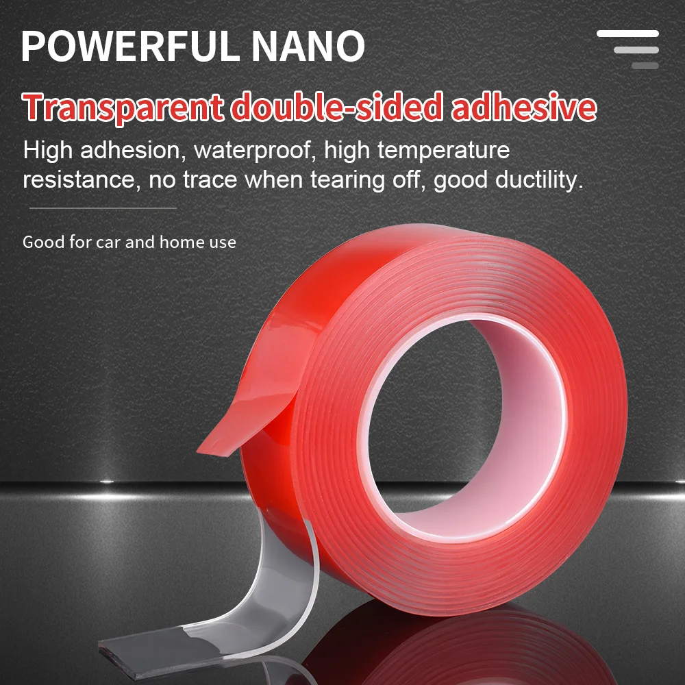 Transparent Double-Sided Tape Nano Red Film High Temperature And High Adhesion Plastic Poster Signboard Lampshade Display Box
Transparent Double-Sided Tape Nano Red Film High Temperature And High Adhesion Plastic Poster Signboard Lampshade Display Box