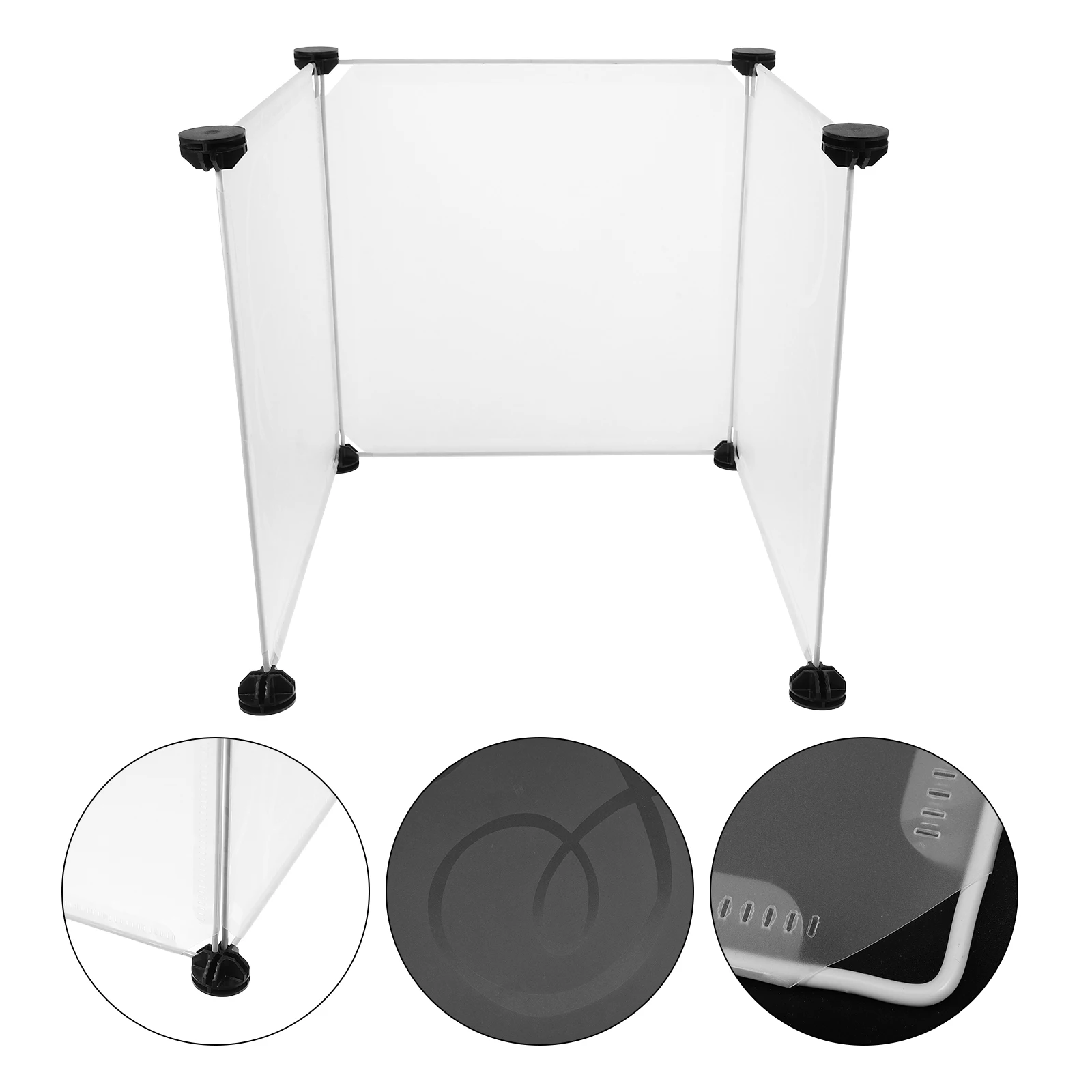 3 Pcs Cat Litter Box Shield Enclosed White Translucent Pressed Pattern Black Clips Pet Supplies
3 Pcs Cat Litter Box Shield Enclosed White Translucent Pressed Pattern Black Clips Pet Supplies