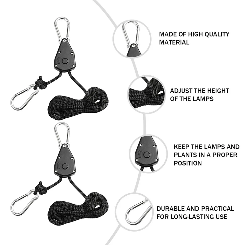 4pcs Grow Light Hangers Adjustable Heavy Duty Metal ABS Nylon Hook for Tent Fan Ventilation 1/8 Inch Rope Hanger Plant Light
4pcs Grow Light Hangers Adjustable Heavy Duty Metal ABS Nylon Hook for Tent Fan Ventilation 1/8 Inch Rope Hanger Plant Light