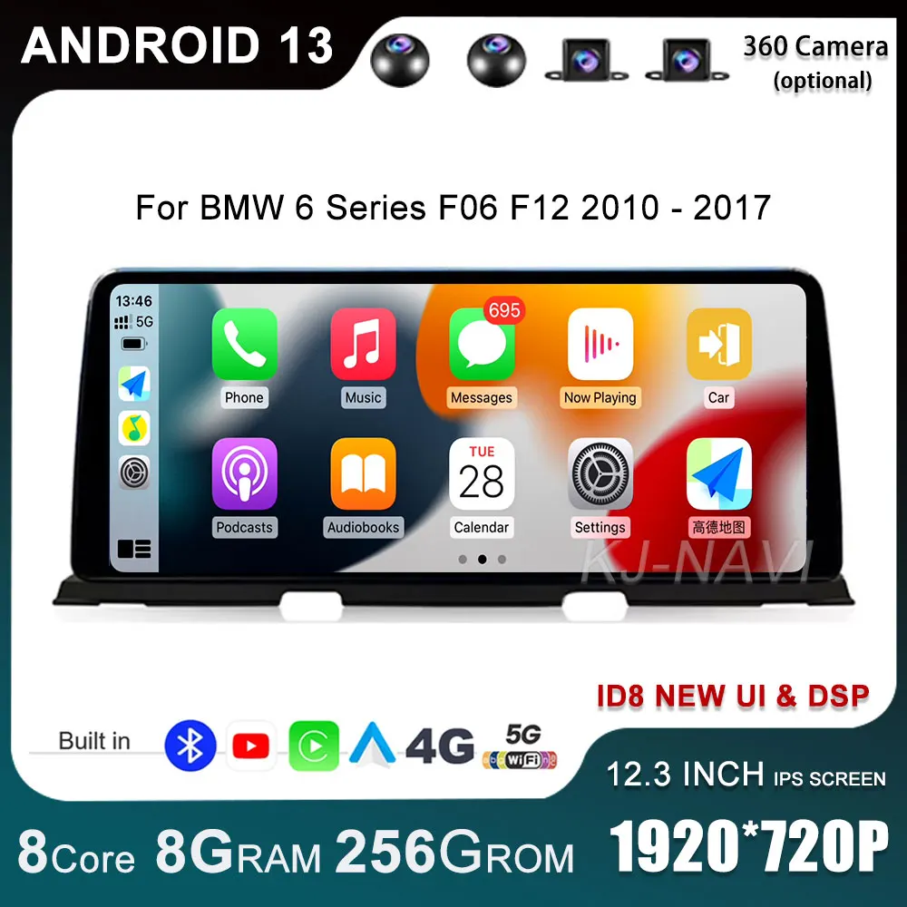 12,3 ''Android 14 для BMW 6 серии F06 F12 CIC NBT стерео динамик радио мониторы автомобильный DSP сенсорный экран мультимедийная навигация HD
12,3 ''Android 14 для BMW 6 серии F06 F12 CIC NBT стерео динамик радио мониторы автомобильный DSP сенсорный экран мультимедийная навигация HD