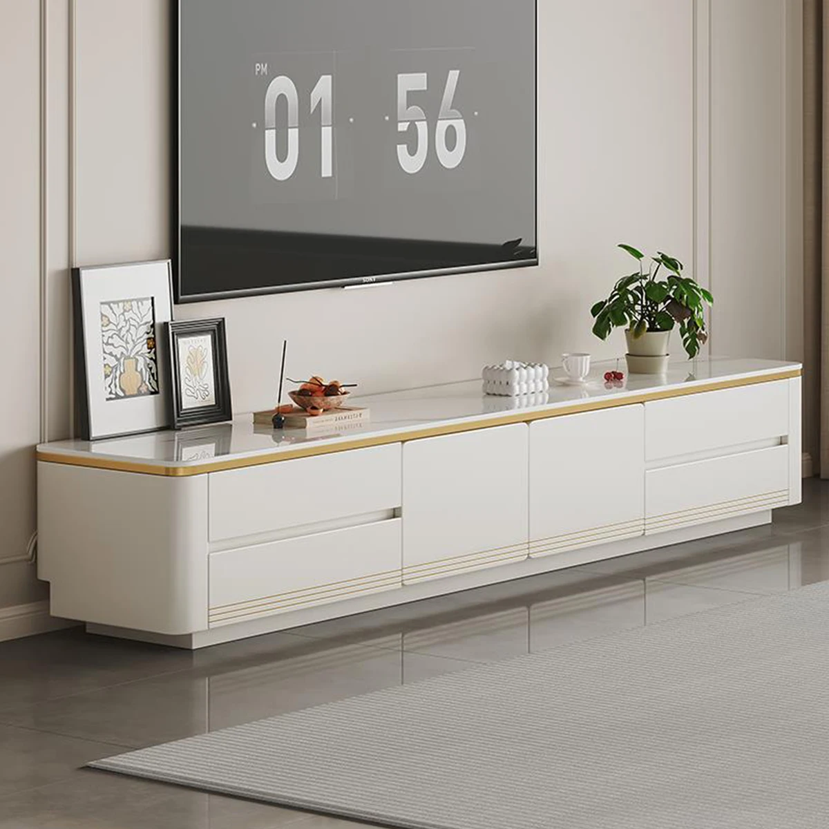 #Minimalist Style Wooden TV Cabinet With Storage Cream White TV Stand & Coffee Table Set Modern
#Minimalist Style Wooden TV Cabinet With Storage Cream White TV Stand & Coffee Table Set Modern