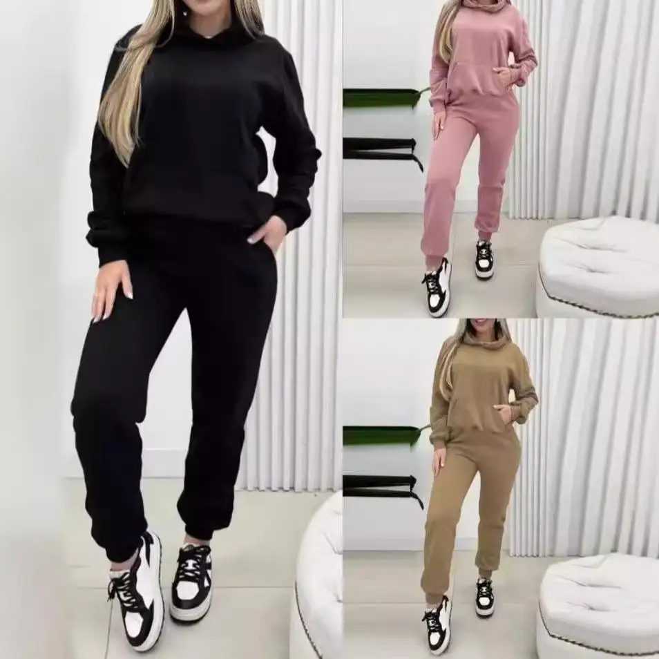 Women's Fashion Hooded Sweatshirt Set Thickened Casual Style Long Sleeve Color Winter Three-Piece Suit Versatile Clothing
Women's Fashion Hooded Sweatshirt Set Thickened Casual Style Long Sleeve Color Winter Three-Piece Suit Versatile Clothing