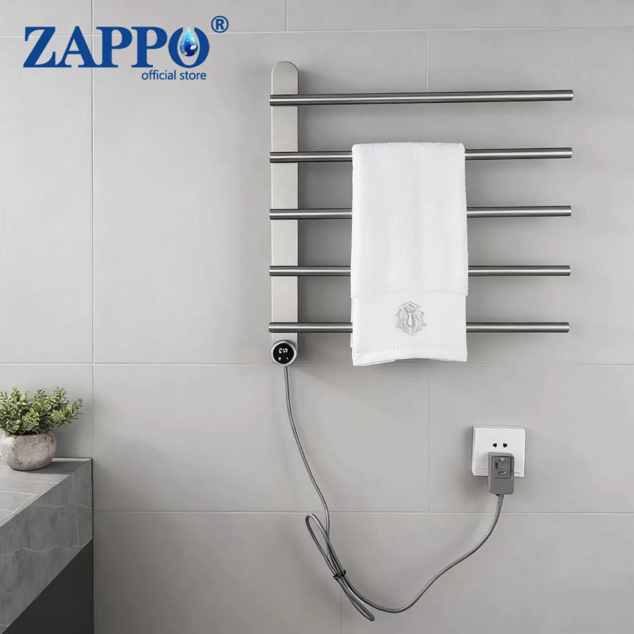 ZAPPO Smart Thermostat Electric Heated Towel Rack Wall Mounted Carbon Fiber Heated Towel Warmer with Digital Temperature Control
ZAPPO Smart Thermostat Electric Heated Towel Rack Wall Mounted Carbon Fiber Heated Towel Warmer with Digital Temperature Control