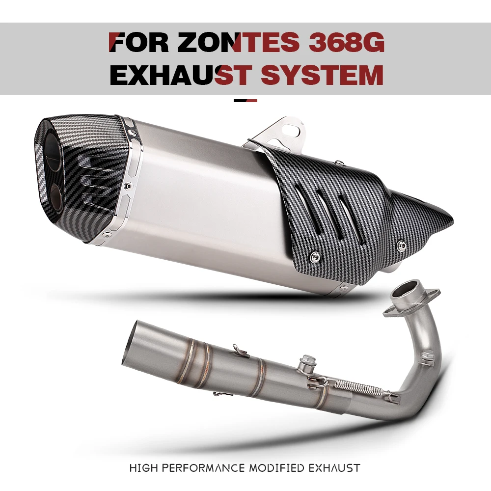 For ZONTES 368 368G Motorcycle Exhaust Full System Modify Manifold Carbon Muffler Escape Kit
For ZONTES 368 368G Motorcycle Exhaust Full System Modify Manifold Carbon Muffler Escape Kit