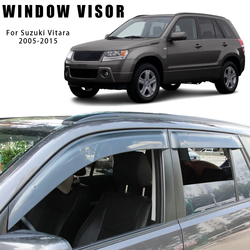 Дефлекторы окон (ветровики) для Suzuki Grand Vitara/Escudo 2005-2015, защита от дождя и солнца
Дефлекторы окон (ветровики) для Suzuki Grand Vitara/Escudo 2005-2015, защита от дождя и солнца