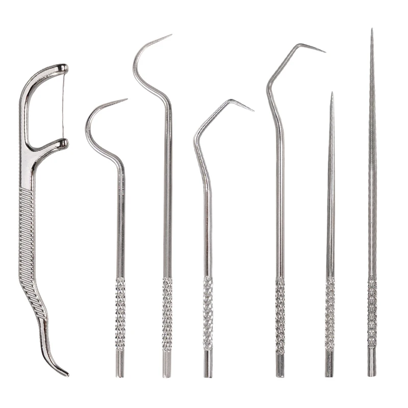 Stainless steel interdental toothpick, seven piece set interdental oral care toothpick, dental care tool, cleaning toothpick
Stainless steel interdental toothpick, seven piece set interdental oral care toothpick, dental care tool, cleaning toothpick
