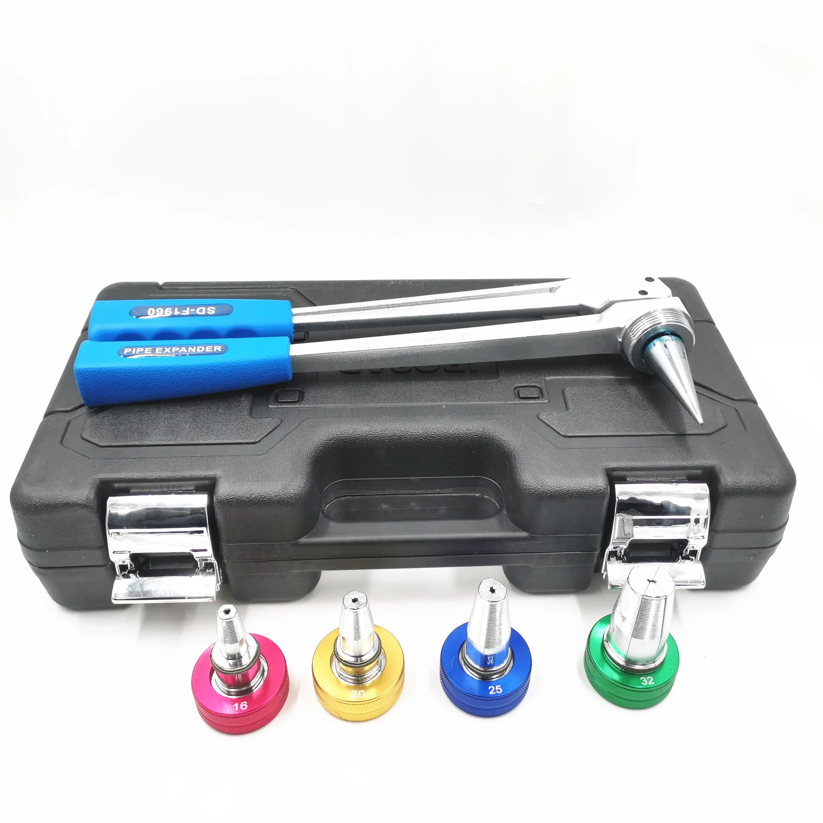 SD-F1960 PEX Pipe Tube Expander 16,20,25,32mm Expansion Tool Kit For Water And Radiator Connection With Cutter
SD-F1960 PEX Pipe Tube Expander 16,20,25,32mm Expansion Tool Kit For Water And Radiator Connection With Cutter