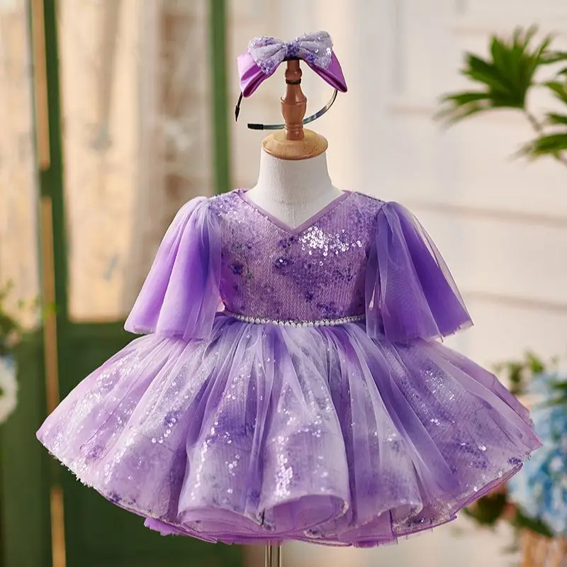 Baby Kids Princess Sequin Tulle Pearls Flower Girl Dress Children First Communion Dress Ball Gown Wedding Party Dress Birthday
Baby Kids Princess Sequin Tulle Pearls Flower Girl Dress Children First Communion Dress Ball Gown Wedding Party Dress Birthday