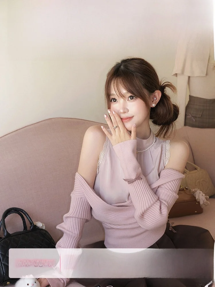 Нежный комплект из вязаной юбки и топа на одно плечо в японском стиле Sweet Waterlily Probationary Lady Nana, имитация двух предметов
Нежный комплект из вязаной юбки и топа на одно плечо в японском стиле Sweet Waterlily Probationary Lady Nana, имитация двух предметов