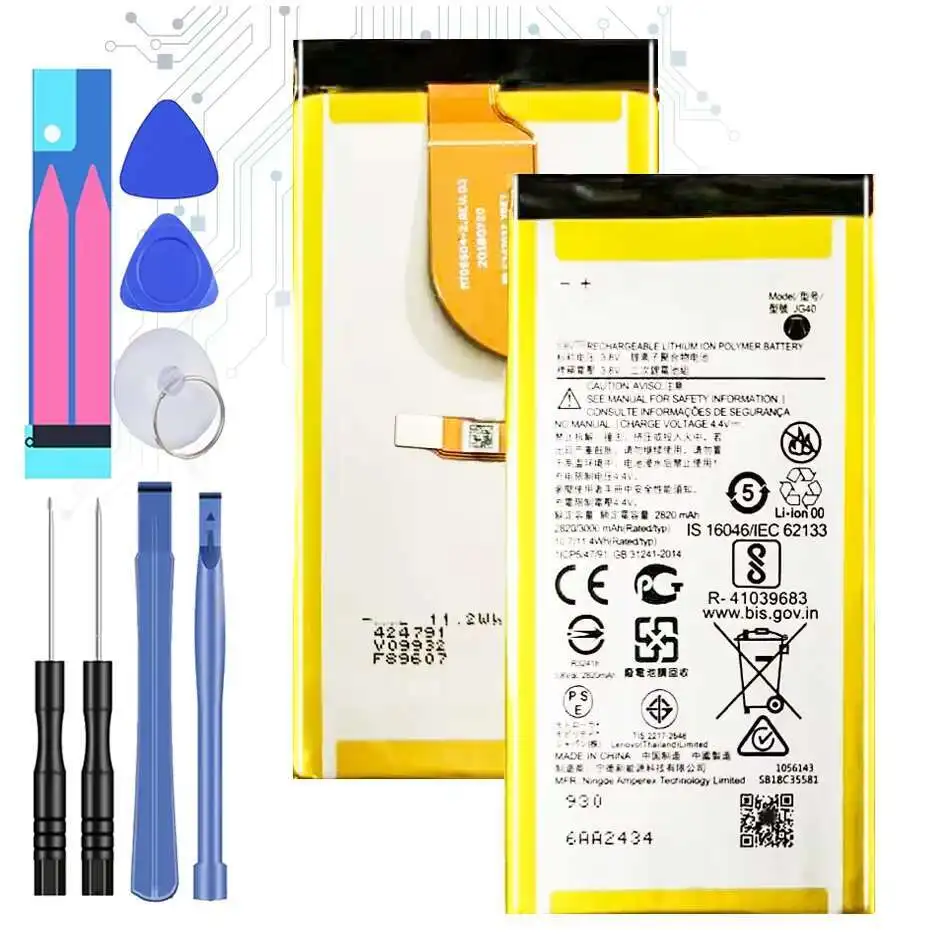 3000mAh Mobile Phone Battery JG40 for Motorola Moto G7 Plus G7Plus Global XT1965
3000mAh Mobile Phone Battery JG40 for Motorola Moto G7 Plus G7Plus Global XT1965