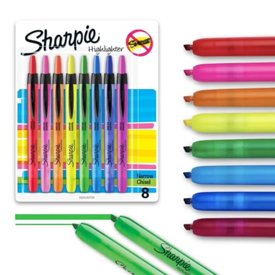 Retractable Highlighters, Chisel Tip Highlighters, Assorted Colors, Essential Teacher and Back to School Supplies, Smear Resist
Retractable Highlighters, Chisel Tip Highlighters, Assorted Colors, Essential Teacher and Back to School Supplies, Smear Resist