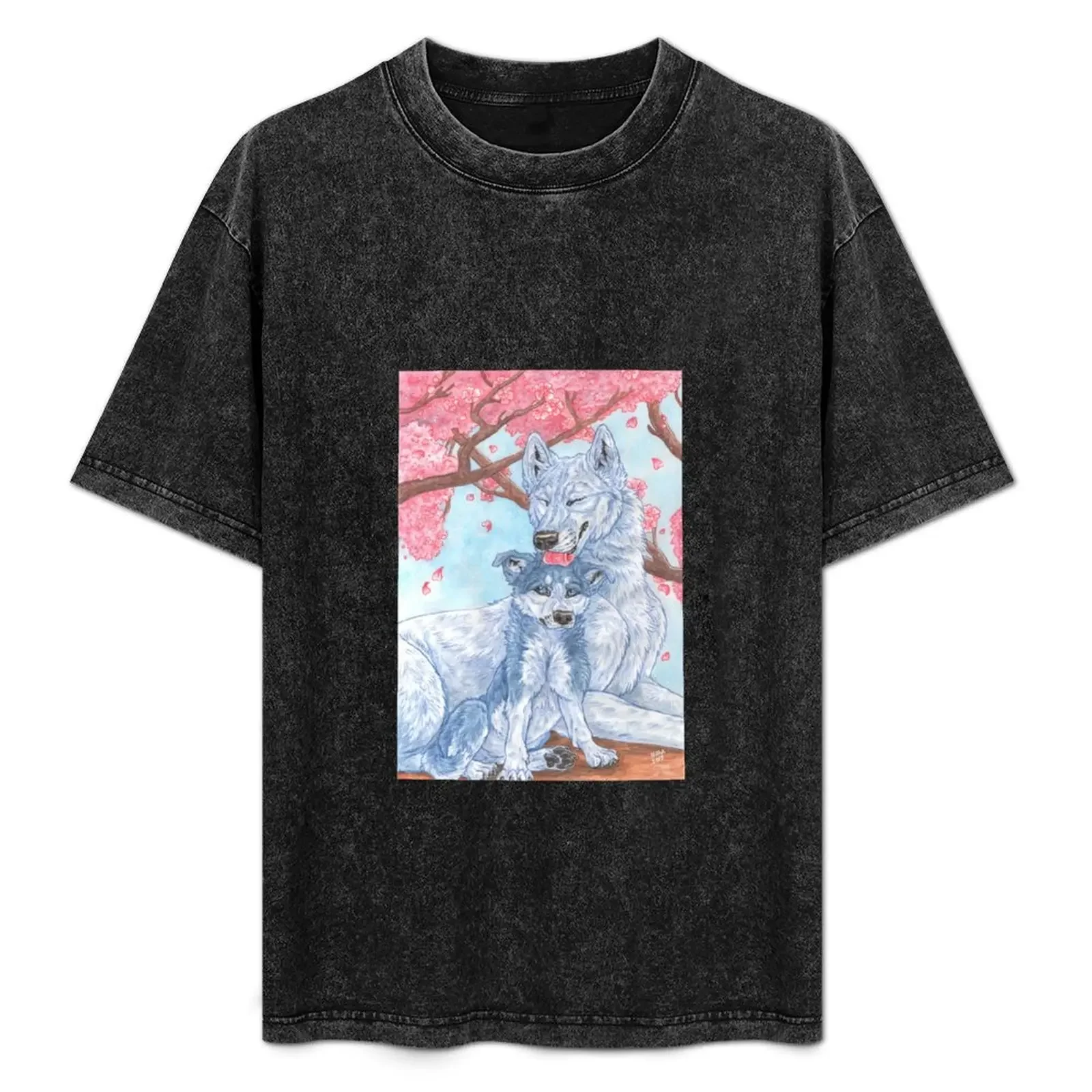 Puppy Weed with mom Sakura under cherry blossoms T-Shirt cotton tshirt 100% man t shirts for men casual T-Shirt 
Puppy Weed with mom Sakura under cherry blossoms T-Shirt cotton tshirt 100% man t shirts for men casual T-Shirt