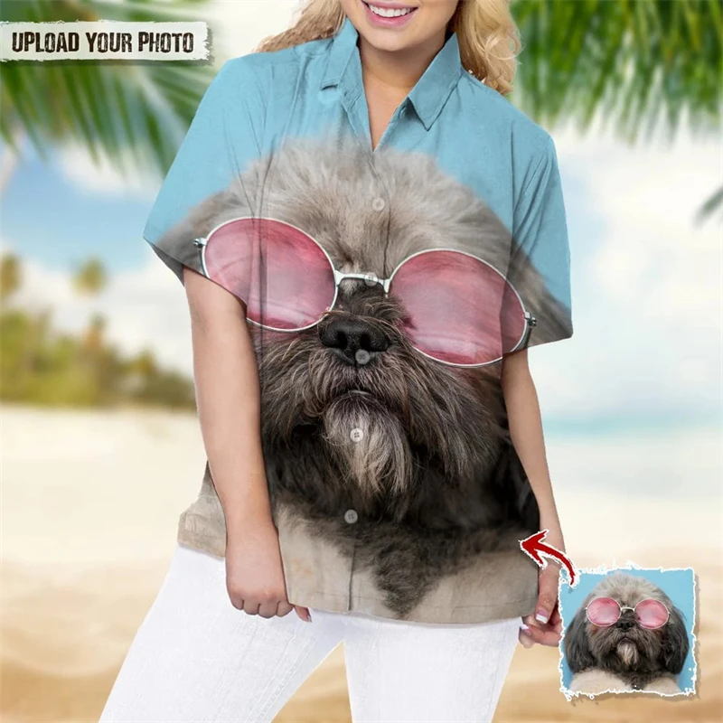 Funny Custom Pet Dog Cat Face Hawaiian Shirt Unisex Funny Personalized 3D Printed Button Shirts Fun Holiday Shirts DIY Blouses
Funny Custom Pet Dog Cat Face Hawaiian Shirt Unisex Funny Personalized 3D Printed Button Shirts Fun Holiday Shirts DIY Blouses