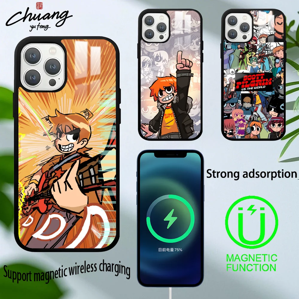 Cartoon S-Scott P-Pilgrim Phone Case For 11 12 13 14 15 16Pro Max mini Plus strong magnetic attraction Phone Cover
Cartoon S-Scott P-Pilgrim Phone Case For 11 12 13 14 15 16Pro Max mini Plus strong magnetic attraction Phone Cover