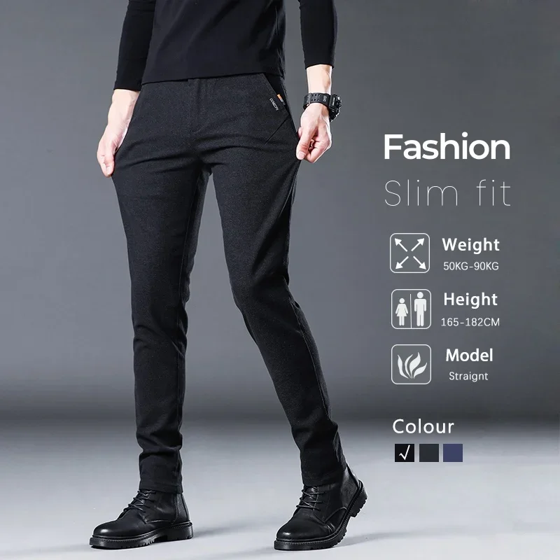 Autumn Winter Men's Suit Pants Business Casual Slim Pants Versatile No-iron Straight Trousers Solid Color Male black gray blue
Autumn Winter Men's Suit Pants Business Casual Slim Pants Versatile No-iron Straight Trousers Solid Color Male black gray blue