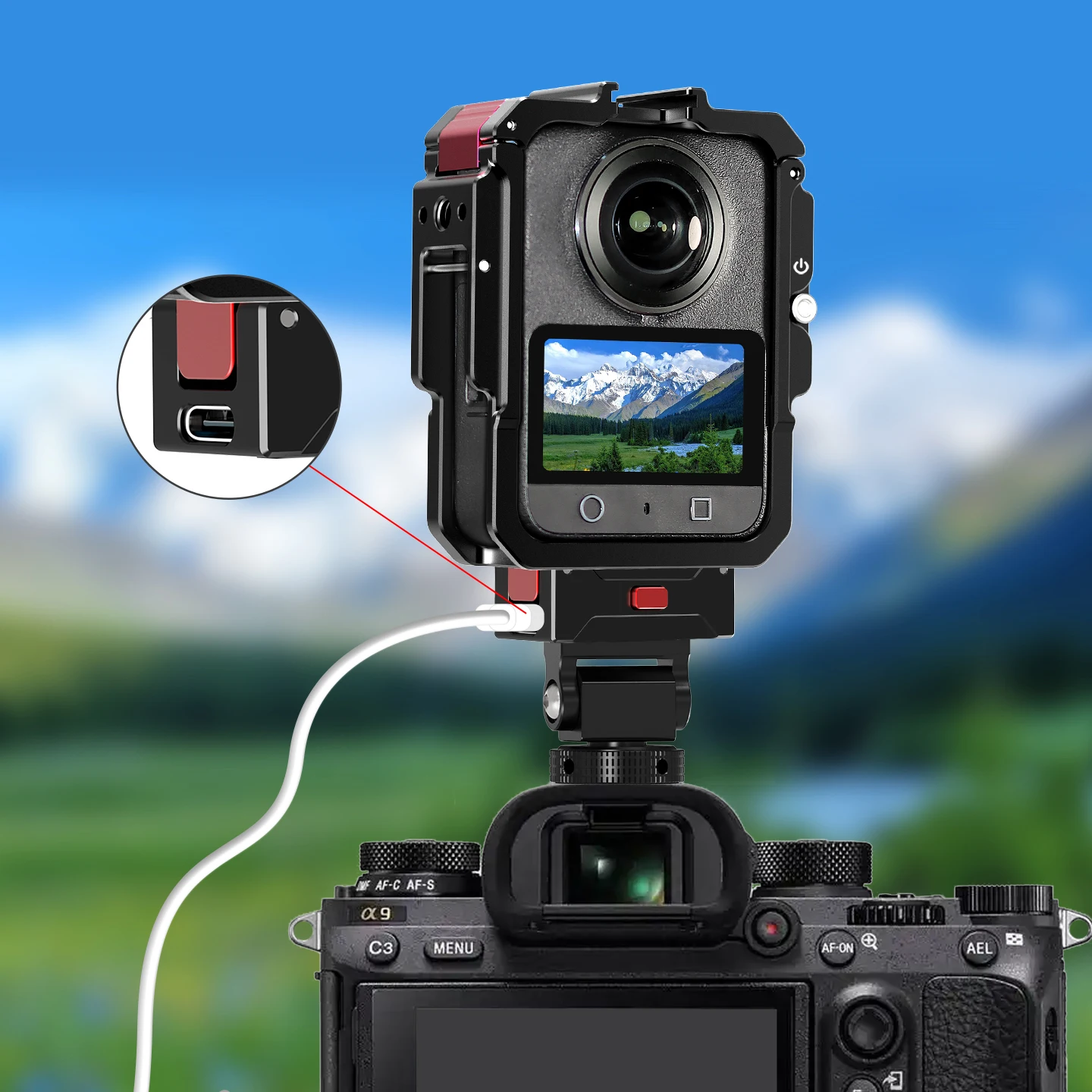 For DJI Osmo 360 Metal Cage Aluminum Alloy Protective Frame Action Camera Mounting Shell With Cold Shoe & 1/4" Threads Expansion
For DJI Osmo 360 Metal Cage Aluminum Alloy Protective Frame Action Camera Mounting Shell With Cold Shoe & 1/4" Threads Expansion