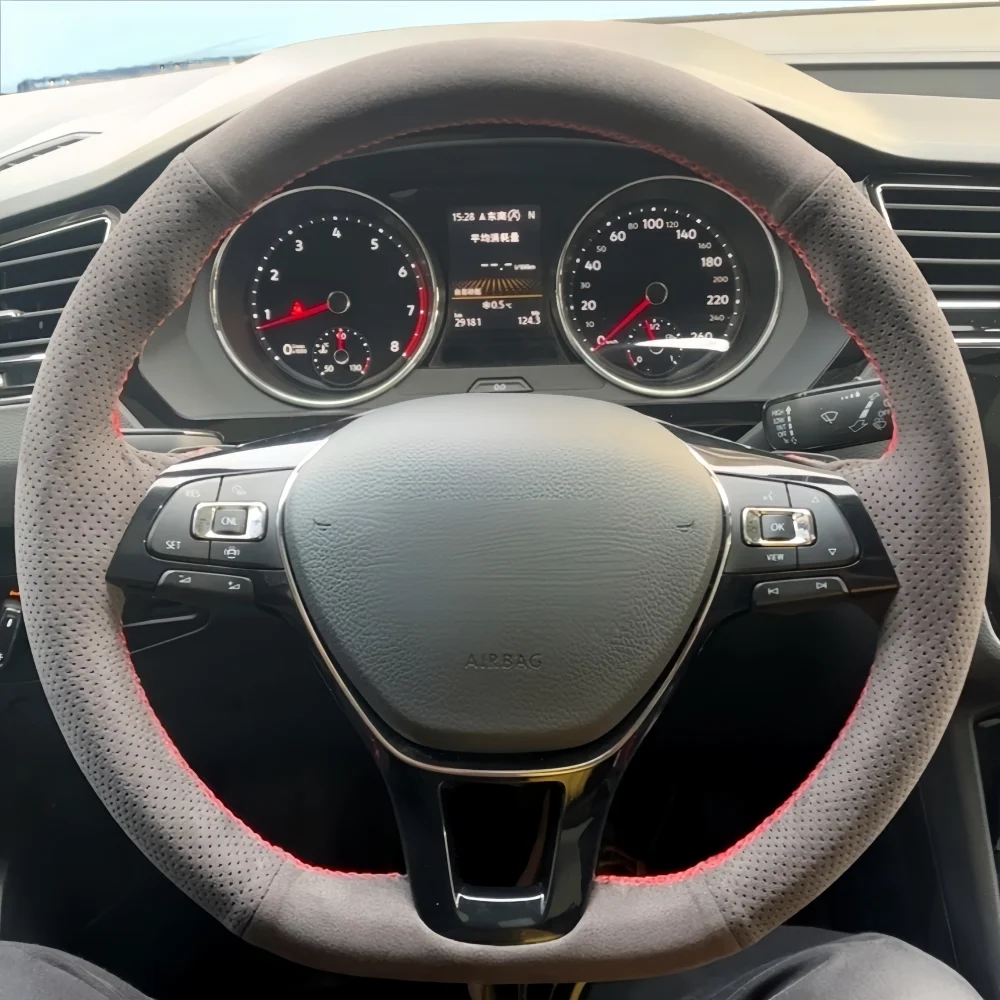 Car Steering Wheel Cover Suede Leather For Volkswagen VW Golf 7 Mk7 Touran Up New Polo Jetta Passat B8 Tiguan Auto Accessories
Car Steering Wheel Cover Suede Leather For Volkswagen VW Golf 7 Mk7 Touran Up New Polo Jetta Passat B8 Tiguan Auto Accessories