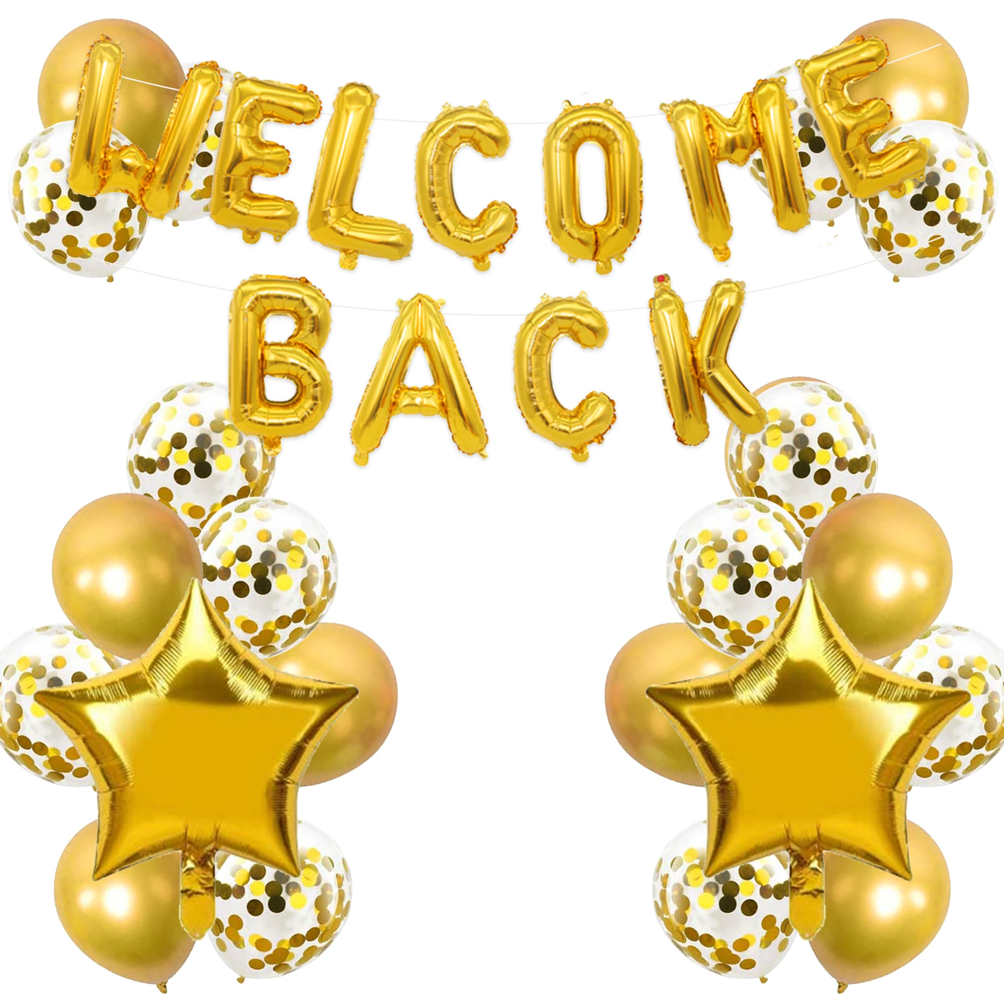 Welcome Back Party Decorations Gold Welcome Back Foil Balloons Set for Home Back To School Retirement Celebration Party Supplies
Welcome Back Party Decorations Gold Welcome Back Foil Balloons Set for Home Back To School Retirement Celebration Party Supplies