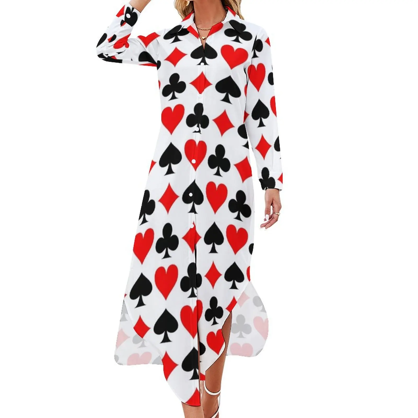 JACKPOT! Full House Spades, Clubs, Diamonds and Hearts Long Sleeved Shirt Dress womens dress bandage dress
JACKPOT! Full House Spades, Clubs, Diamonds and Hearts Long Sleeved Shirt Dress womens dress bandage dress
