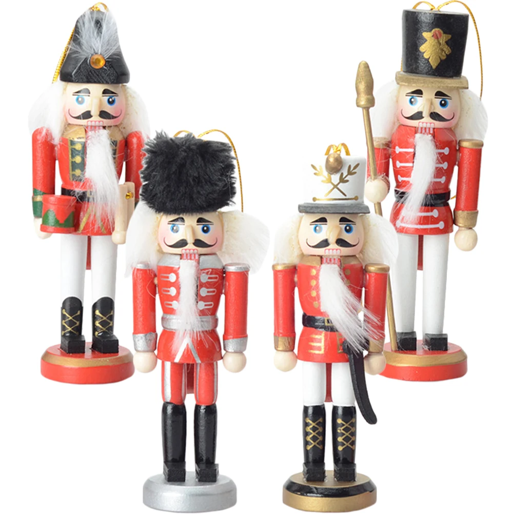 4 Pcs Nutcracker Puppets Wooden Craft Decor Gifts Pendant Tabletop Nutcrackers On Clearance Desktop Christmas Tree Charm Beauty
4 Pcs Nutcracker Puppets Wooden Craft Decor Gifts Pendant Tabletop Nutcrackers On Clearance Desktop Christmas Tree Charm Beauty